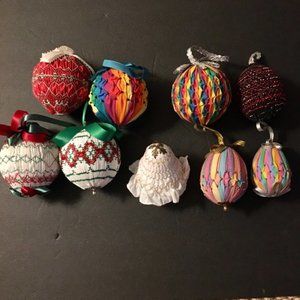 Christmas Ornaments Handmade Push Pin Traditional and Unique Rainbow Set…